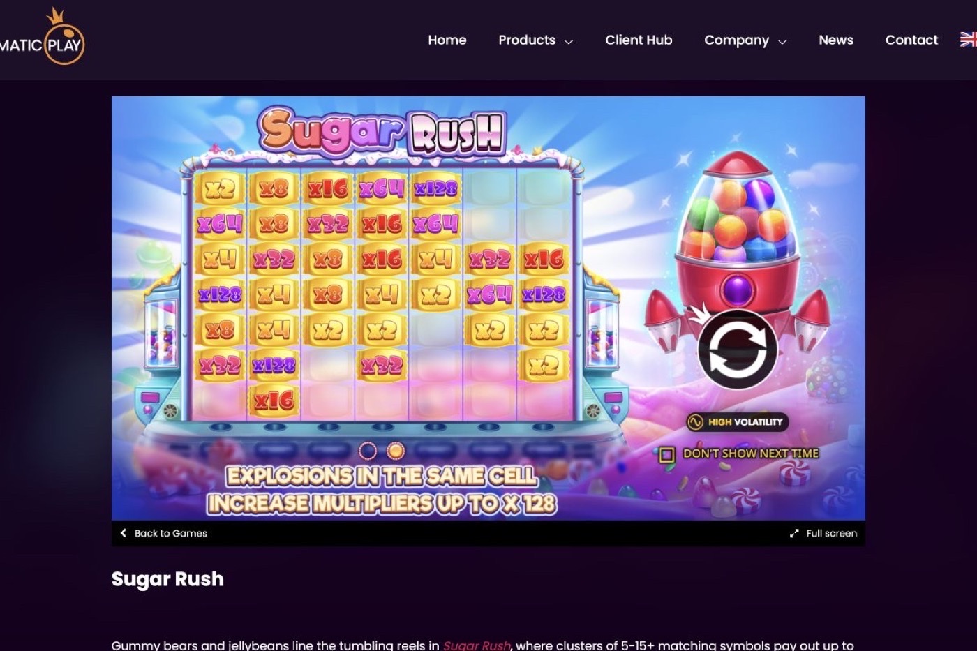 Sugar Rush: каскади, кластери та множники на полі